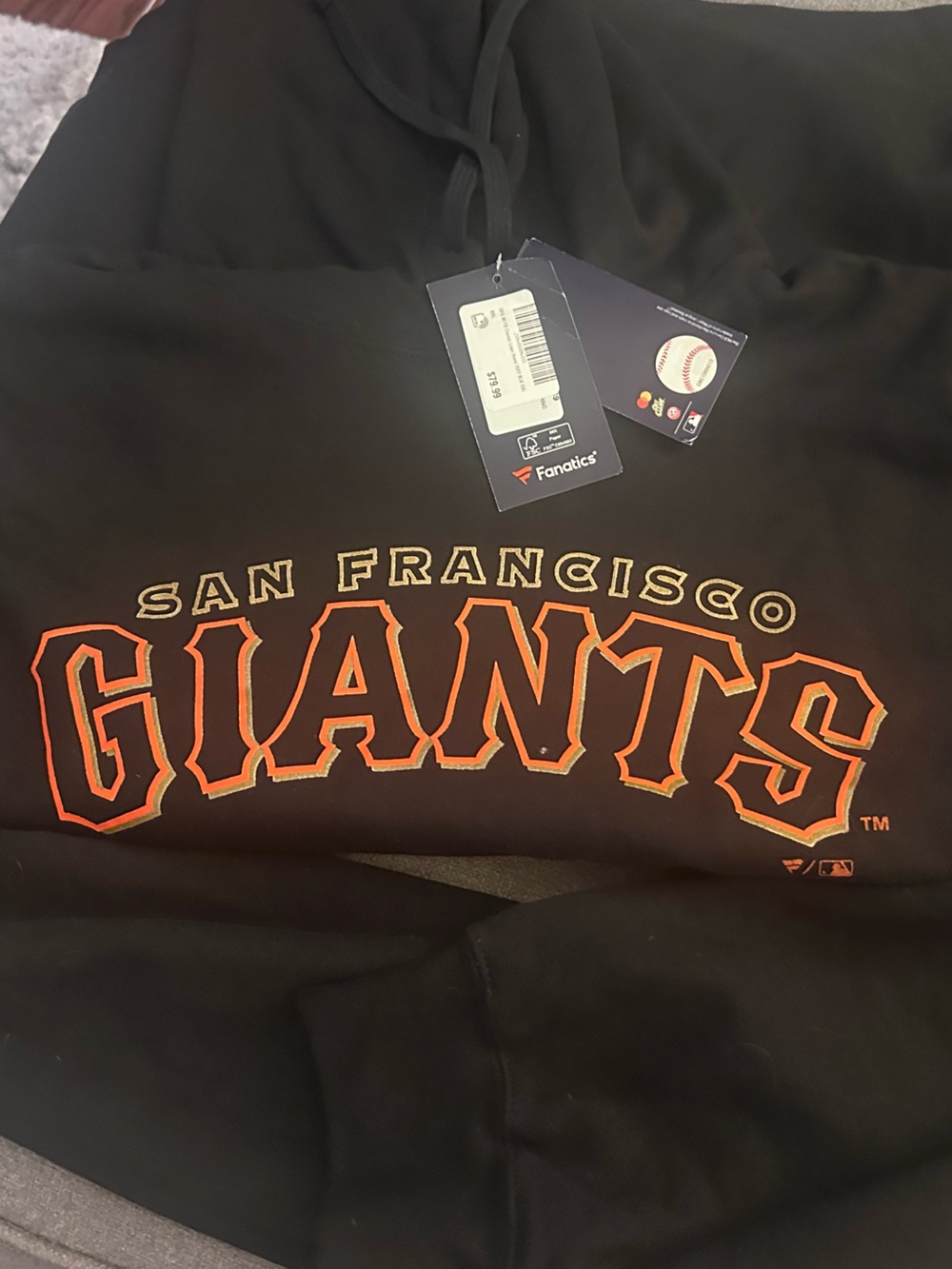 New with tags!! Fanatics San Francisco Giants Black Men's Sweatshirt XXL